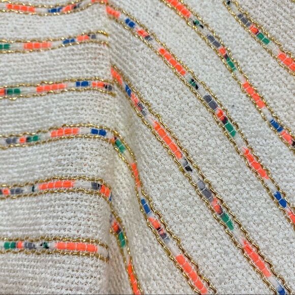 Anthro Mauve Brand Lucaya Tweed Flare Striped Skirt Size 0 - Picture 13 of 14